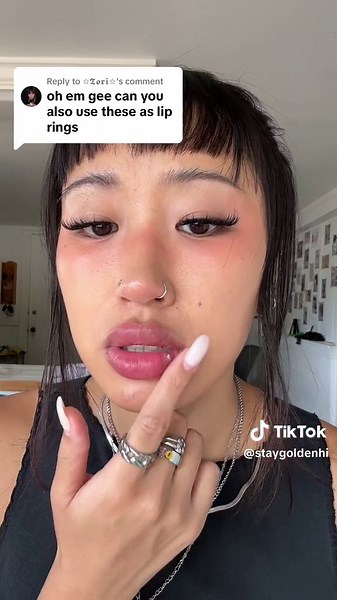 Replying to @✩𝕿𝖔𝖗𝖎✩ HIGHLY REQUESTED FAKE LIP RING !! i looove the faux septums but for the lip ring effect i think the hammer nose rings do it the best 🙏 #lipring #fyp #fakepiercings #fakepiercingjewelry #nosering #facepiercings #fakeseptum #septumpiercing