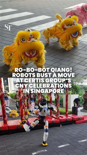 🤖 Huat a performance. A team of robots showed off their dance moves at Certis Cisco's Chinese New Year celebration. | The Straits Times
