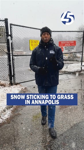 Winter storm update with FOX45 reporter Vincent Hill : Snow is starting to stick to the grass in Annapolis.❄️ Travel doesn't appear to be impacted yet. LATEST FORECAST: https://bit.ly/4aKqsXY | WBFF FOX 45