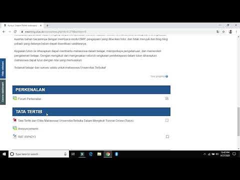 TUTORIAL PERKENALAN DIRI DI E-LEARNING UT ( UNIVERSITAS TERBUKA )