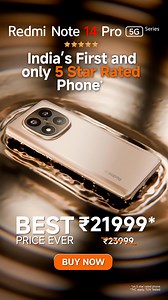 240K views · 290 reactions |  Biggest price drop ever on Redmi Note 14 Pro 5G Series! Now in all-new Champagne Gold starting at ₹21,999*. Limited time only! | Redmi India | Facebook