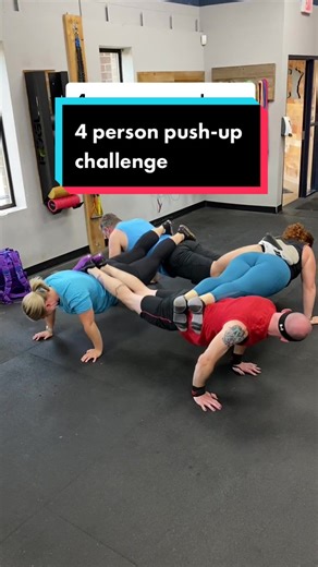 Four-Person Challenge: Push Up Crossfit and Yoga Poses