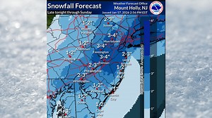 Snow alerts issued for 15 N.J. counties Sunday with up to 4 inches in forecast