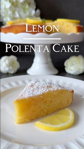 Lemon Polenta Cake Recipe 🍋🤍