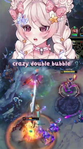crazy double bubble ⭐ #vtuber #envtuber #vtuberclips #leagueoflegends #riotgames