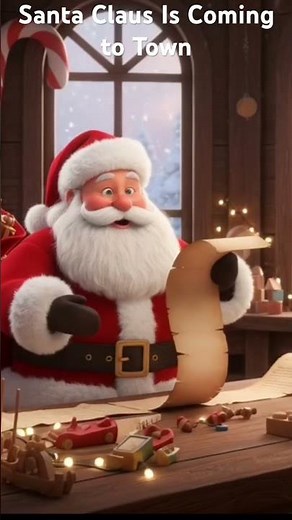 Santa Claus Is Coming to Town 🎅✨ | Christmas Kids Animation #Shorts