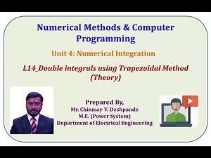 L14 Double integrals using Trapezoidal Method Theory