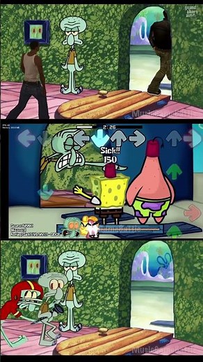 Get out of my house meme - Squidward vs Spongebob & Patrick Mod - Friday Night Funkin' Game