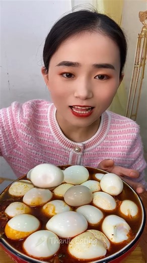 Yummy eating spicy soup with many eggs and noodles soup | Thanly Eating