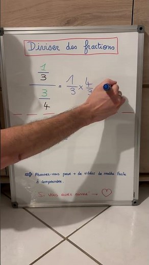 Comment diviser deux fractions ? 🤔 #maths #fractionscollège #diviserfractions