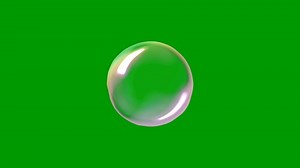 Soap bubble motion graphics with green screen background