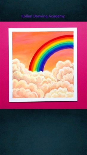 Beautiful Rainbow Oil Pastel Drawing 🌈 | Easy Soft Pastel Art Tutorial for Beginners