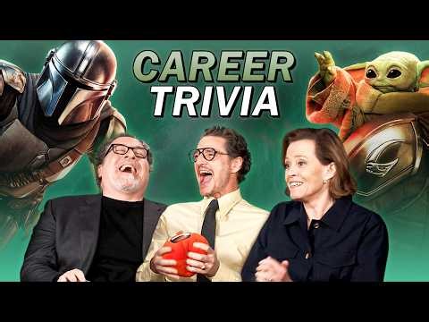Pedro Pascal, Sigourney Weaver & Jon Favreau Play Trivia Ahead of 'The Mandalorian and Grogu'