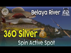 📌Russian Fishing 4 – Best Spin Spot on Belaya River for Grayling & Brown Trout (360 Silver/50 min)