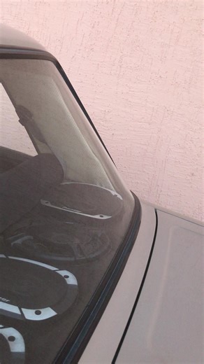 Vintage 1970s Beige Car with Chrome Bumper