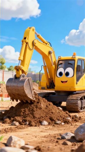 Excavator for Kids 🚧 | Learn Construction Vehicles for Toddlers