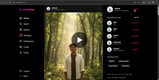 Building Full-Stack Instagram Clone with Modern Web Architecture | Akhilesh Mandawgane posted on the topic | LinkedIn