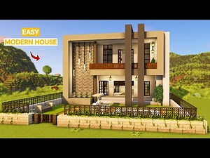 How To Build An Easy Modern House In Minecraft - Step By Step Tutorial🏡