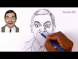 How To Draw Realistic Portrait Pencil Sketch Mr. Bean #mrbeast #artisanbd