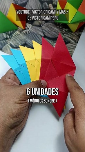 CUBO MODULAR origami (tutorial en el vídeo relacionado) #arteenpapel #origami #origamimodular