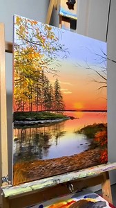 Beautiful Sunset Painting Tutorial | Step-by-Step Acrylic Art for Beginners