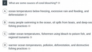 2 What are some causes of coral bleaching?