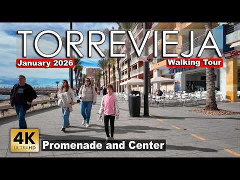 Torrevieja - Promenade & Center, January 17, 2026 - Spain | Costa Blanca - Walking tour [4k 60fps]