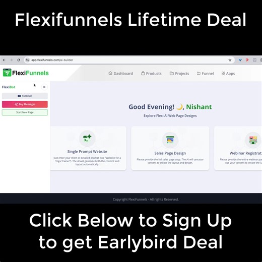 Watch this… FlexiFunnels’ AI Website Builder creates a complete website from just one prompt. No coding. No templates. No designers. Just AI doing everything — fast. And this Black Friday, the entire AI Website Builder is included inside the FlexiFunnels Lifetime Deal. 💰 One payment 🌐 Build unlimited websites ♾️ Forever Get ready to own the world’s fastest AI Website Builder… for life. | FlexiFunnels
