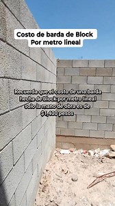 ✅Costo de barda de Block por metro lineal #construction #construccion #arquitectura | Ing. Daniel RG