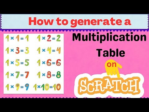 Create Multiplication Table using Scratch |#Scratch Tutorial