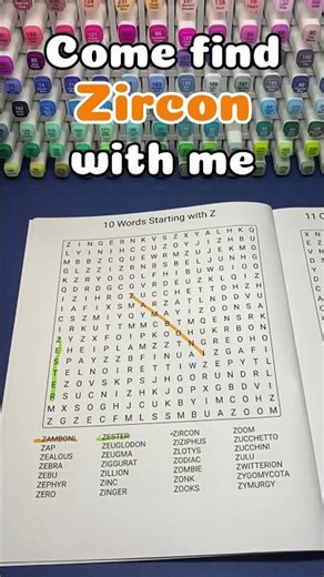 Can You Find Zircon? | Word Search Puzzle