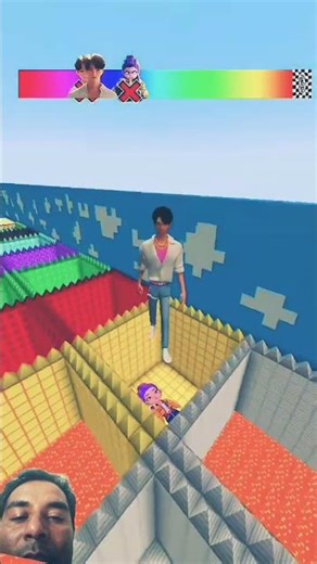 Kpop Demon hunters vs squaid game Lava challenge #challenge #kpop