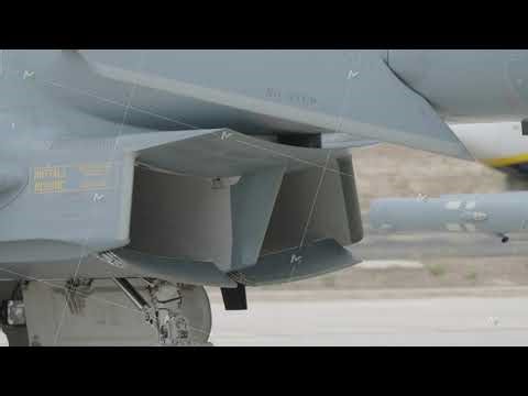 Fighter jet air intake with rescue instructions