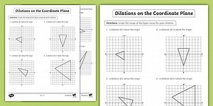 Eighth Grade Dilations on the Coordinate Plane Practice Activity