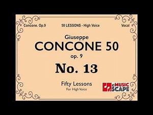 Concone 50, Op.9 No.13 (High Voice, 콘코네 고성용)