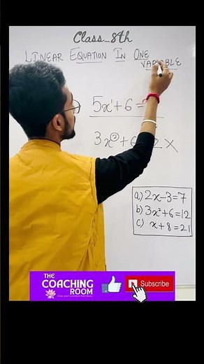 IMPORTANT POINT LINEAR EQUATIONS IN ONE VARIABLE CLASS-8th #linearequations #algebraicexpression