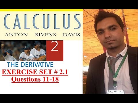 Calculus Ch # 2 Ex # 2.1 Question 11-18 Instantaneous Rate of Change: Howard Anton 10th Ed