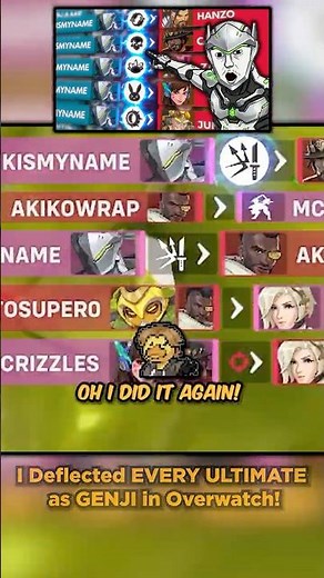 I Deflected EVERY ULTIMATE as GENJI in Overwatch! #overwatch #overwatch2