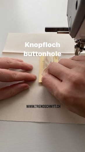 So nähe ich ein Knopfloch. So i sew a buttonhole. Have fun! #schnittmuster #foryoupage #fy #sewing #fyp #sewingpattern #ebook # pdf-pattern