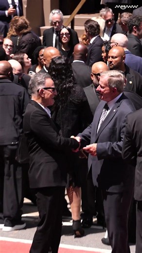 Bruce Springsteen and Dionne Warwick Share a Quiet Handshake After Honoring Clive Davis at Funeral