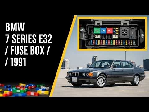 1991 BMW 7 Series E32 Fuse Box Diagram – Location, Layout and Fuse Functions Explained
