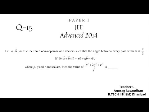 JEE Advanced 2014 Math Paper 1 (Q 15) solution | IIT JEE Maths | #jeeadvanced2014 #projecteducation