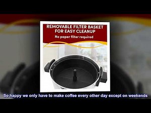 Elite Gourmet CCM-035 30 Cup Electric Stainless Steel Coffee Maker Urn, Removable Filter