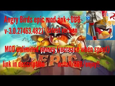 (Re Uploaded) Angry Birds epic MOD apk+OBB Unlimited money (increase when spent) link in description