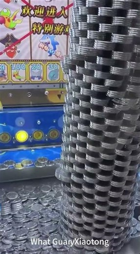 Just Another Satisfying Coin Push 😌 #arcade #bestarcadegames #coinpusher#jackpot #clawmachine