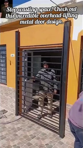 Space-Saving Overhead Metal Door