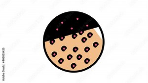 lichen planus skin disease animated color icon. lichen planus skin disease sign. isolated on white background