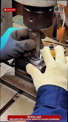 Marking a Golf Club Head with a Center Punch #tools