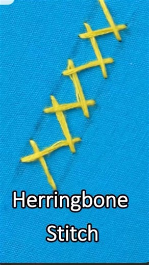 Herringbone Stitch Tutorial for Beginners 🌸 Simple Hand Embroidery