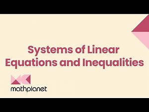 Systems of Linear Equations and Inequalities - Substitution method - Algebra 1 - Math